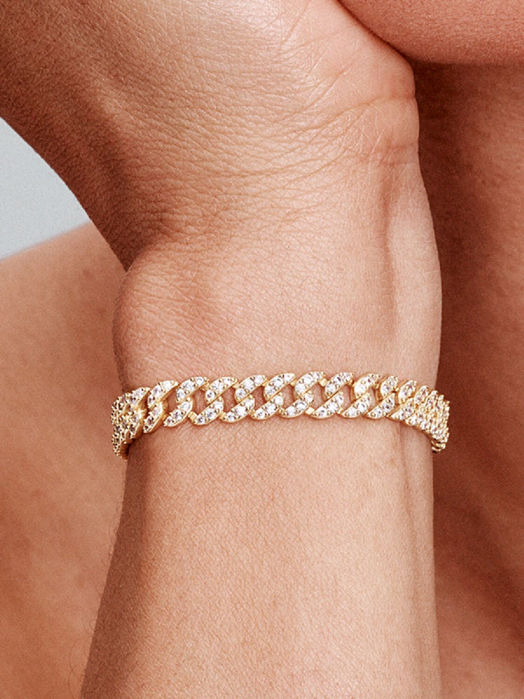 Cuban bracelet in moissanite
