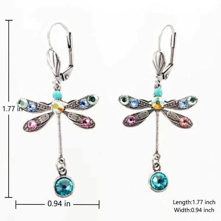 Sculpted Earrings in the Shape of an Elegant Dragonfly