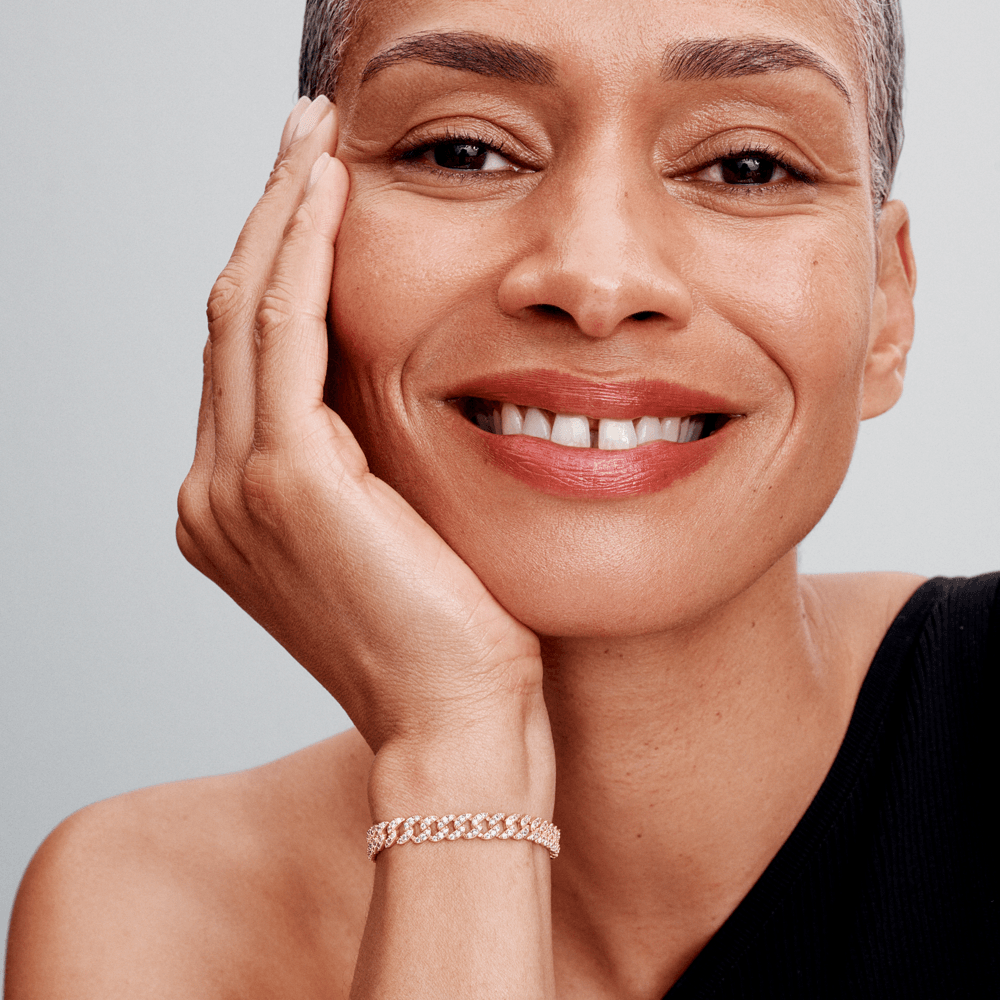 Cuban bracelet in moissanite