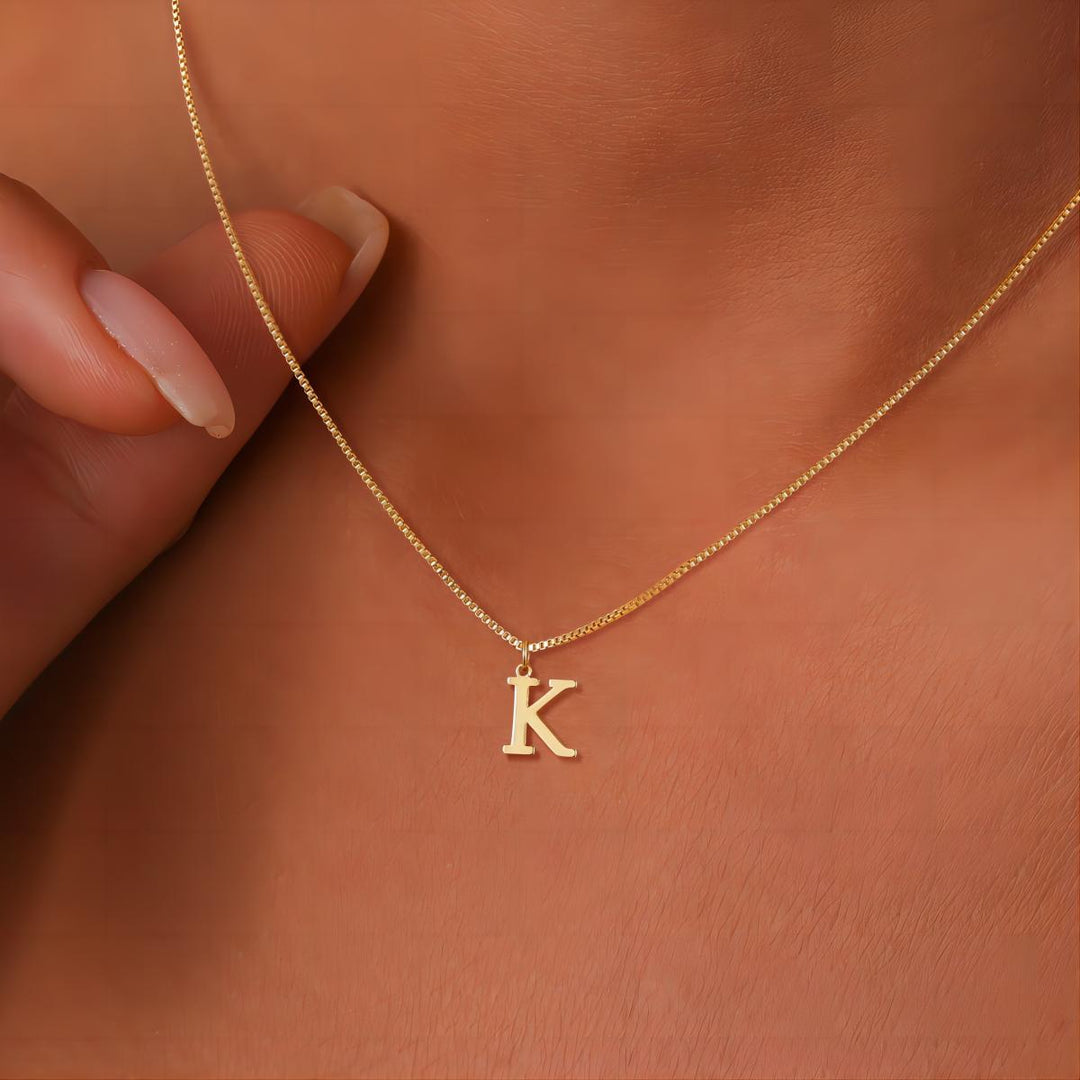 Necklace with love letter initials