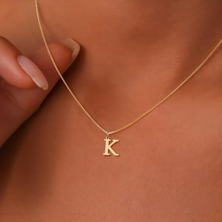 Necklace with love letter initials