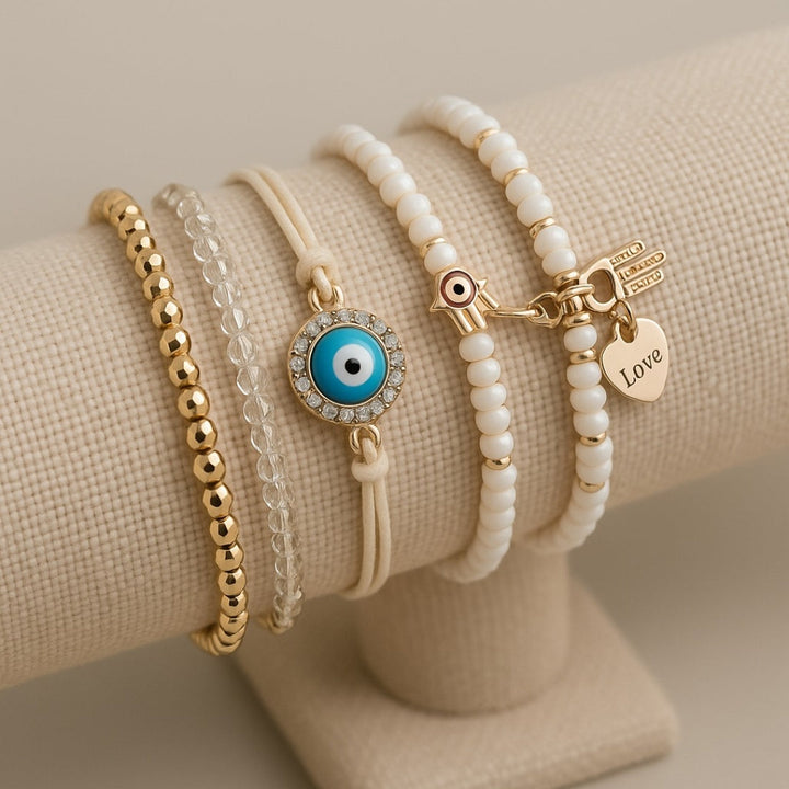 Hamsa Bracelet Set