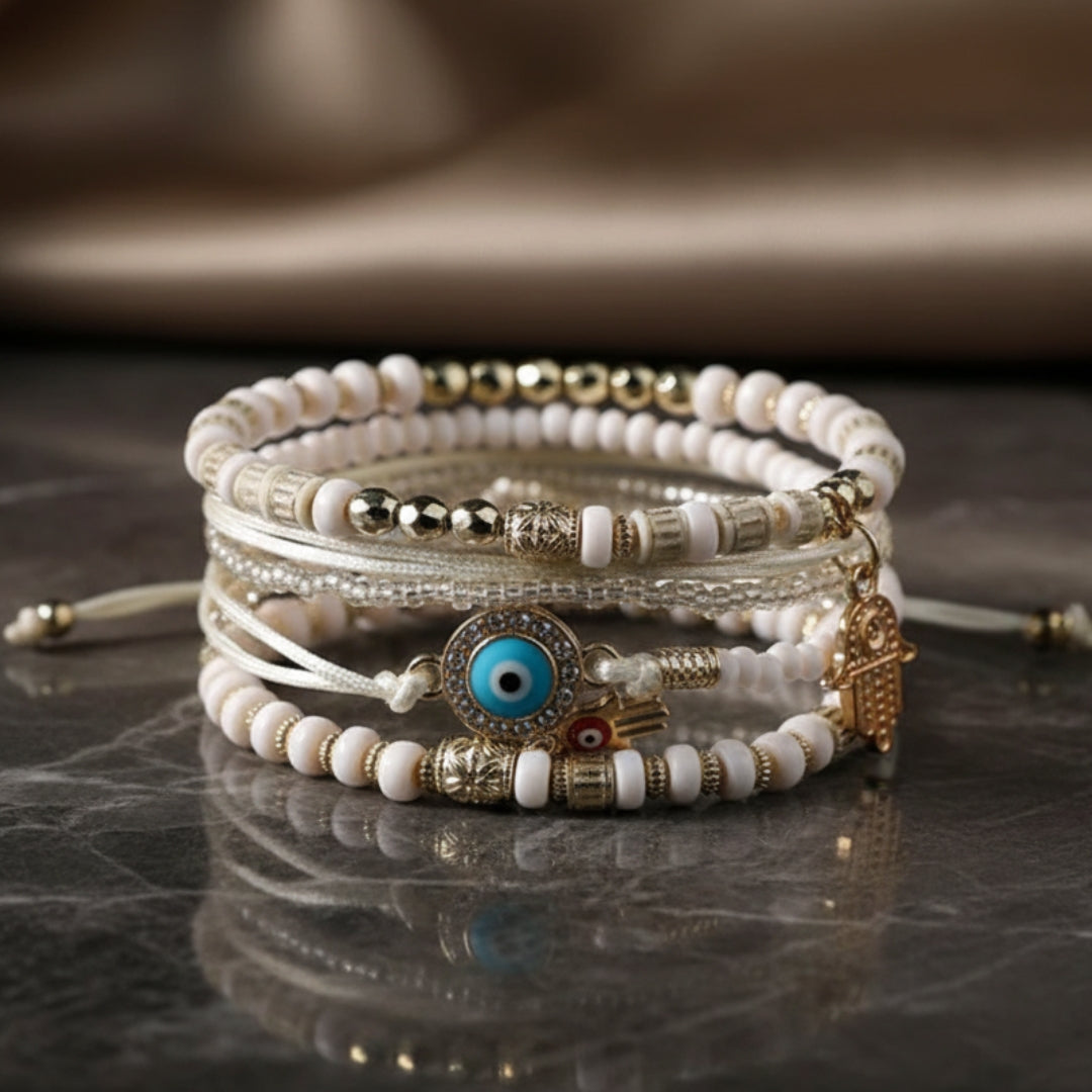 Hamsa Bracelet Set