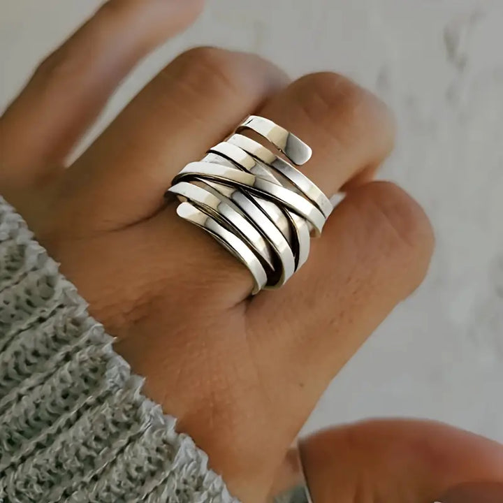 Vintage Silver Bliss Thick Ring