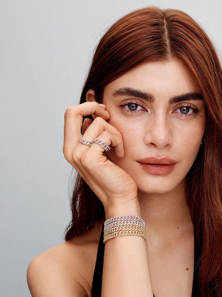 Cuban bracelet in moissanite