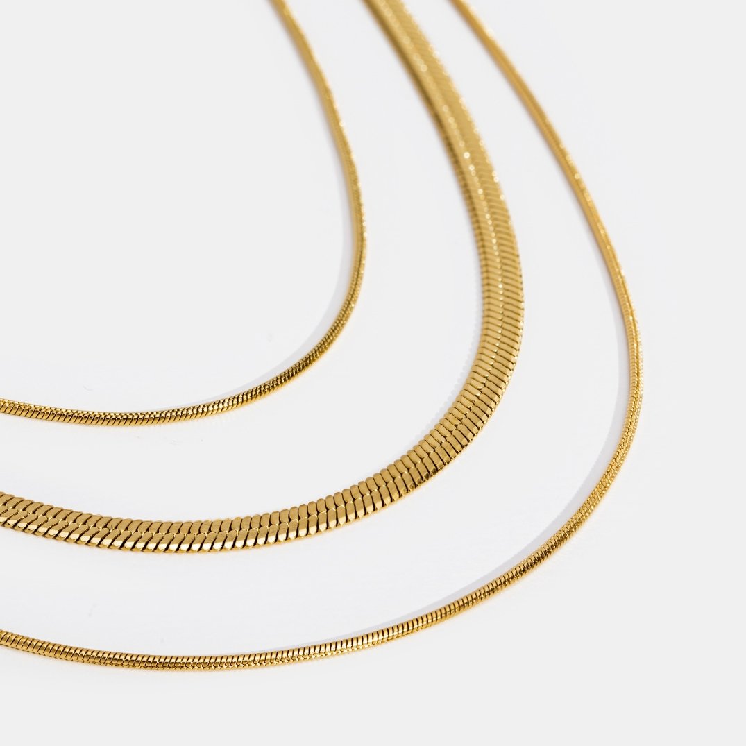Multi-Strand Gold Chain Necklace