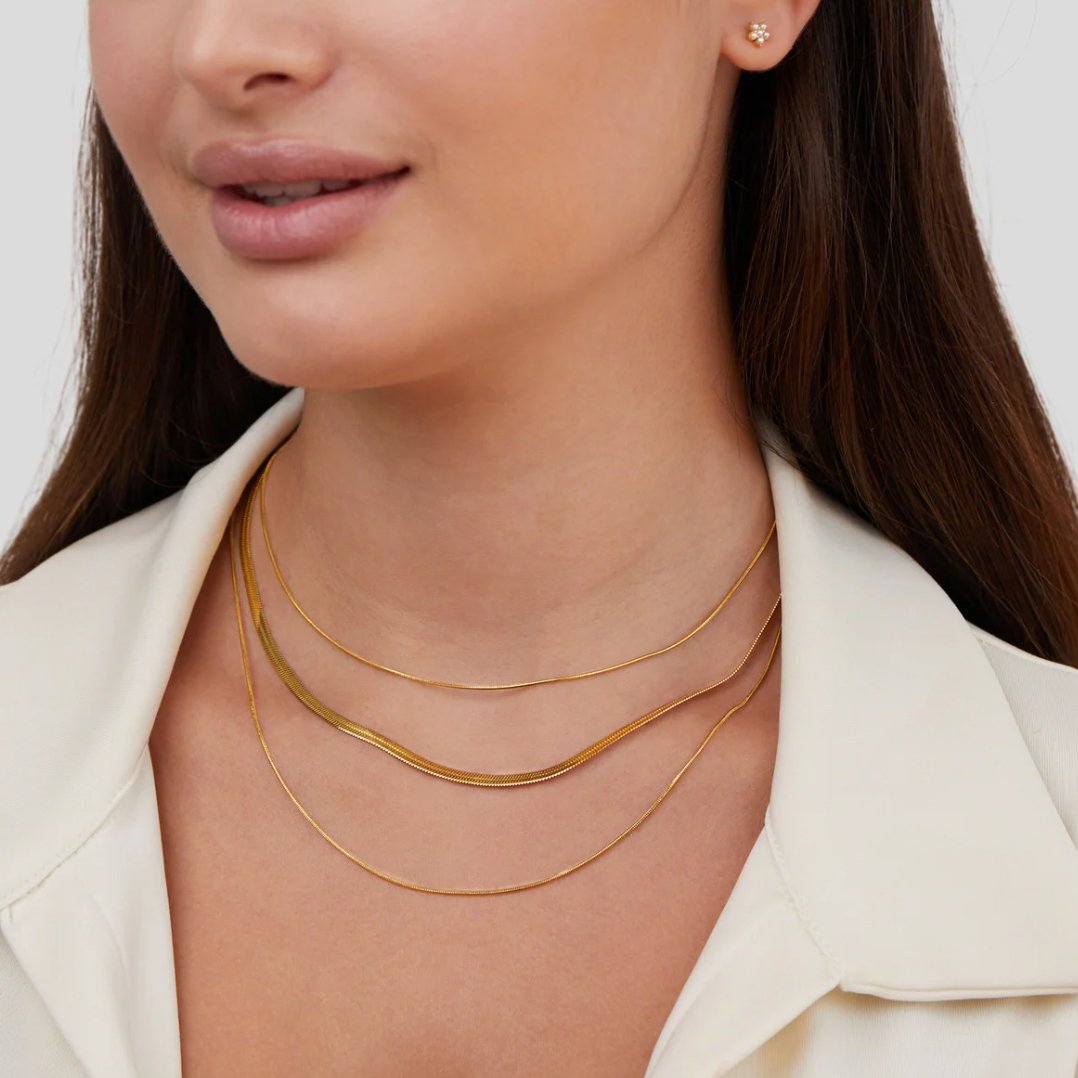 Multi-Strand Gold Chain Necklace